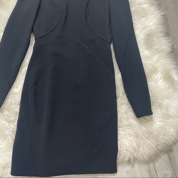Alexander Wang Black Long Sleeves Bodycon Silk Lined Dress - Picture 5 of 15
